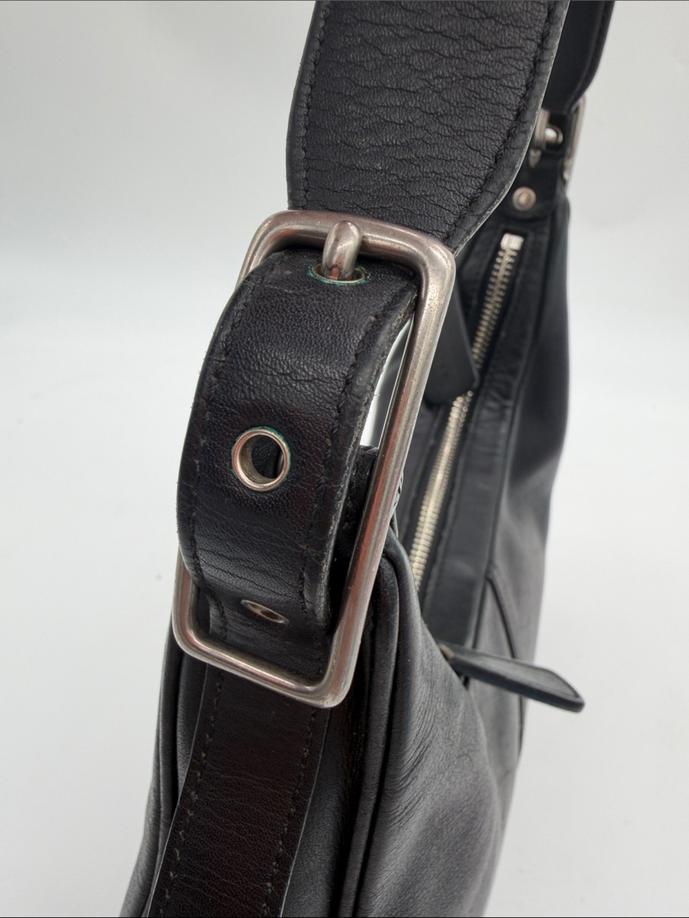 Vintage Coach Legacy West Zoe Crescent Hobo Bag Purse Leather Black 9342 - Picture 5 of 15